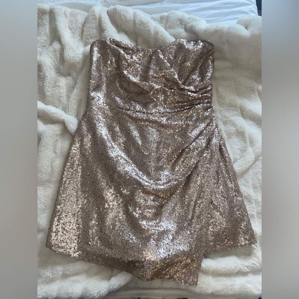 Gold Sequin Romper - Lulu’s